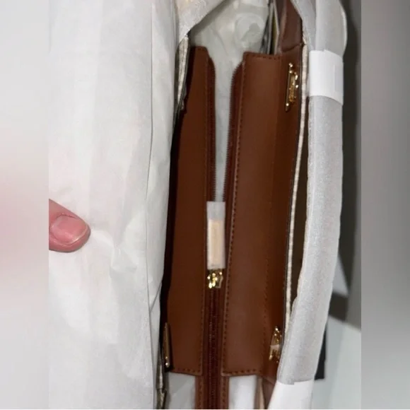 Michael Kors Tan and Brown Logo Tote - Picture 8 of 8